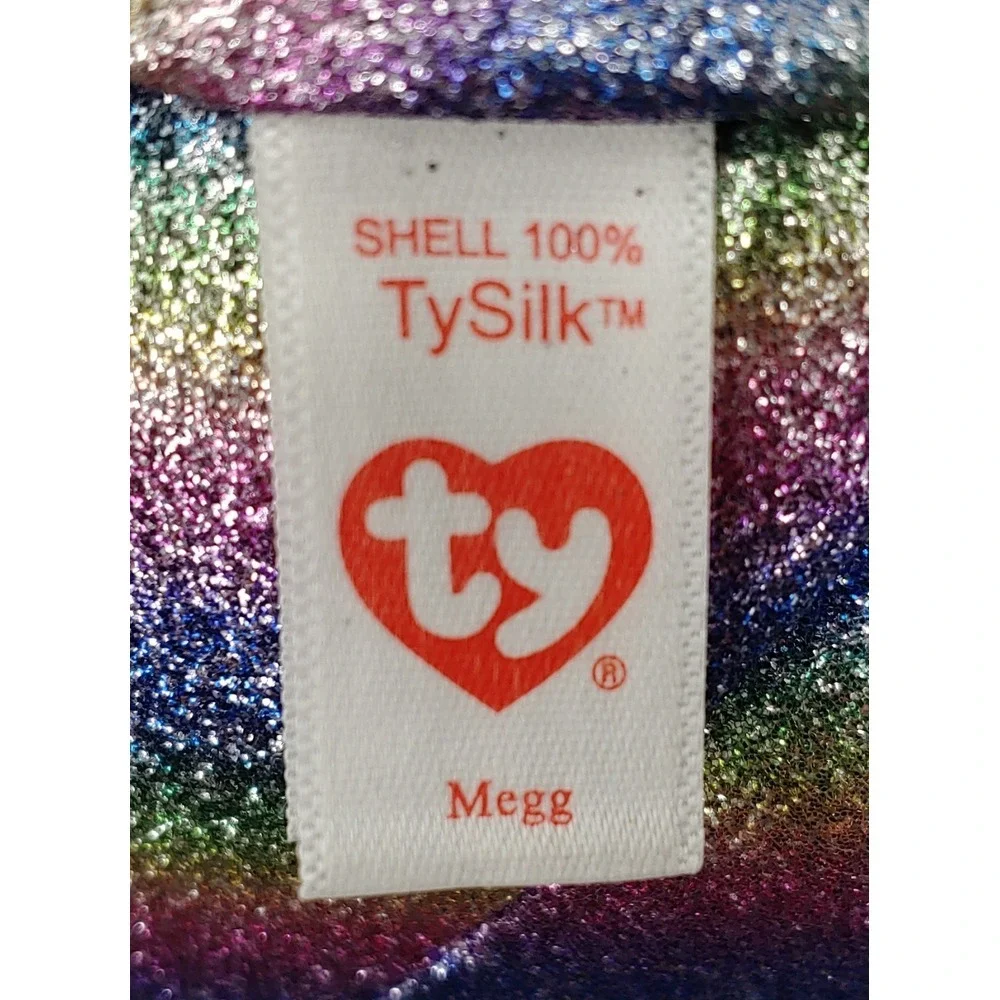 Ty Beanie Boos Megg The Chick With Rainbow Glitter Eggshell 9